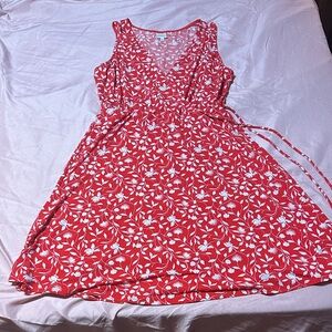 Kaileigh Red Floral Midi Dress